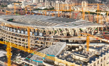 广州白云站施工建设中